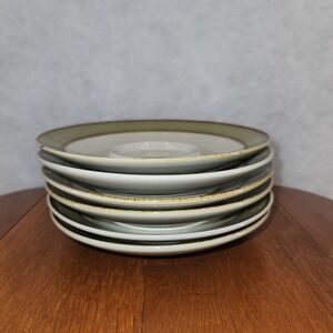 Rainbow Stoneware‎ Saucer Plates Mango (Green) Set Of 6  #656 6-3/8" Japan